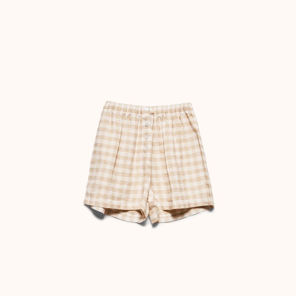 Esme Short - Cream Gingham, L