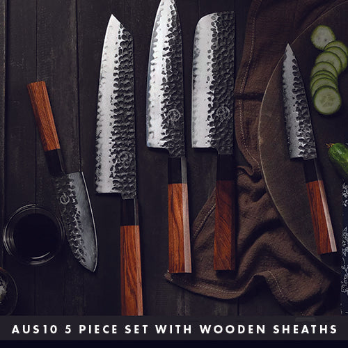 Konig Kitchen Damascus 5-Piece Knife Set & Gift Box