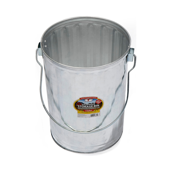 Galvanized Garbage Can with Lid, 31 Gallon