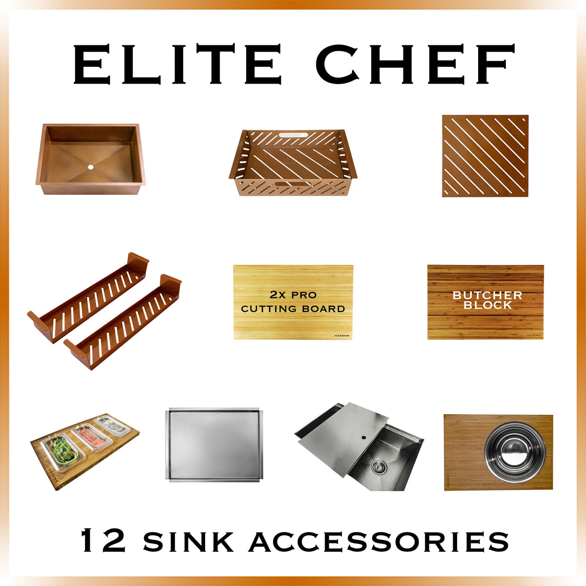 Elite Chef (12 Accessories) Stainless Steel - Havens