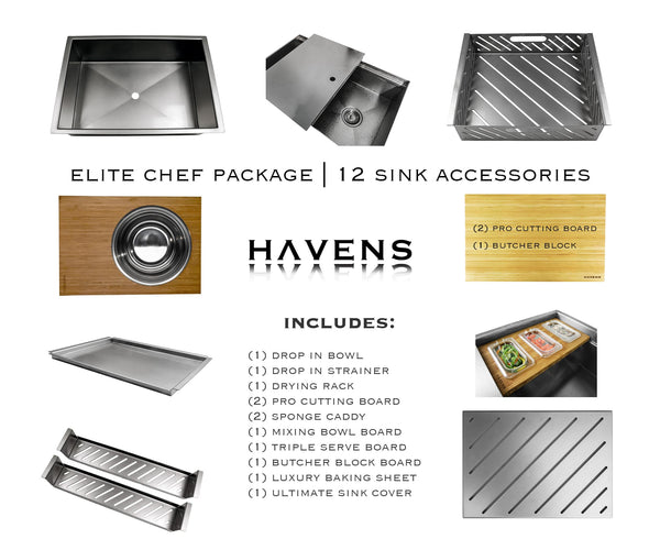 Elite Chef sink accessory packages