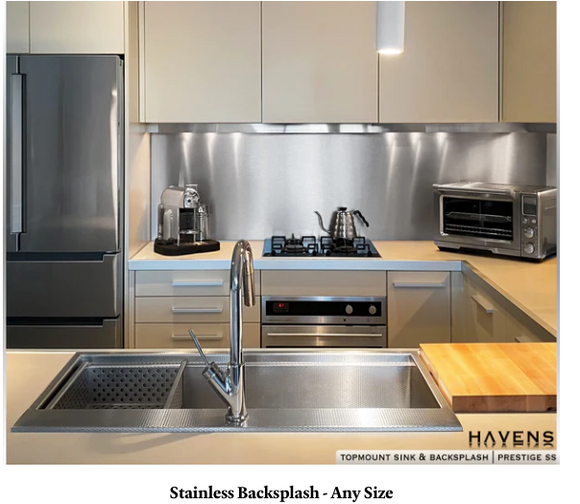 Stainless Steel Kitchen Backsplash - Havens
