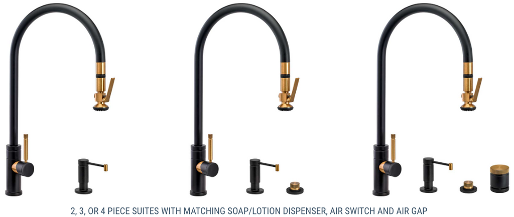 Waterstone Industrial Extended Reach PLP Pulldown Faucet – Lever Sprayer