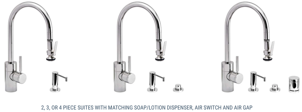 Waterstone Contemporary PLP Pulldown Faucet – Lever Sprayer