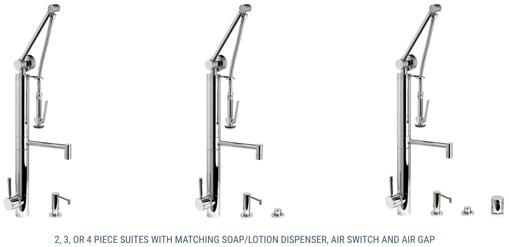 Waterstone Contemporary Gantry Pulldown Faucet – Straight Spout