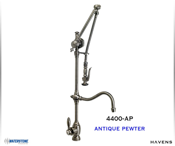 Waterstone Traditional Gantry Pulldown Faucet – Hook Spout