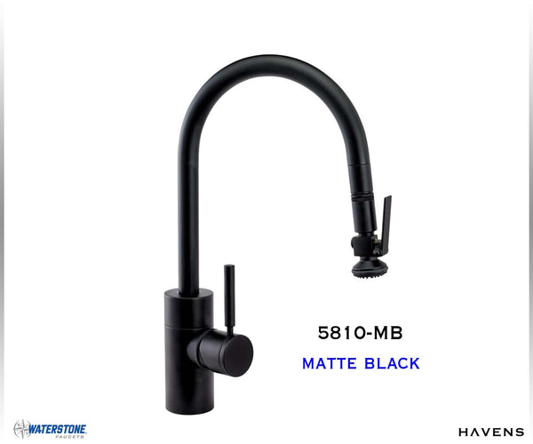 Waterstone Contemporary PLP Pulldown Faucet – Lever Sprayer