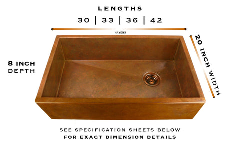 heritage farmhouse sink specs