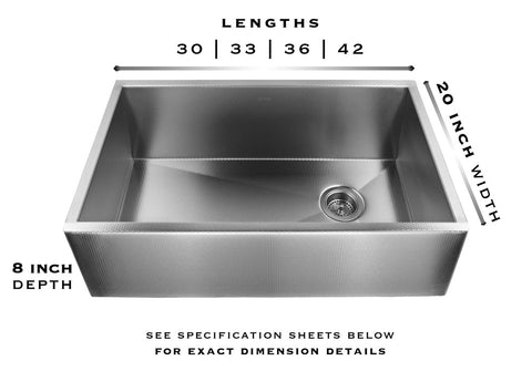 Heritage Farmhouse sink specs PDF