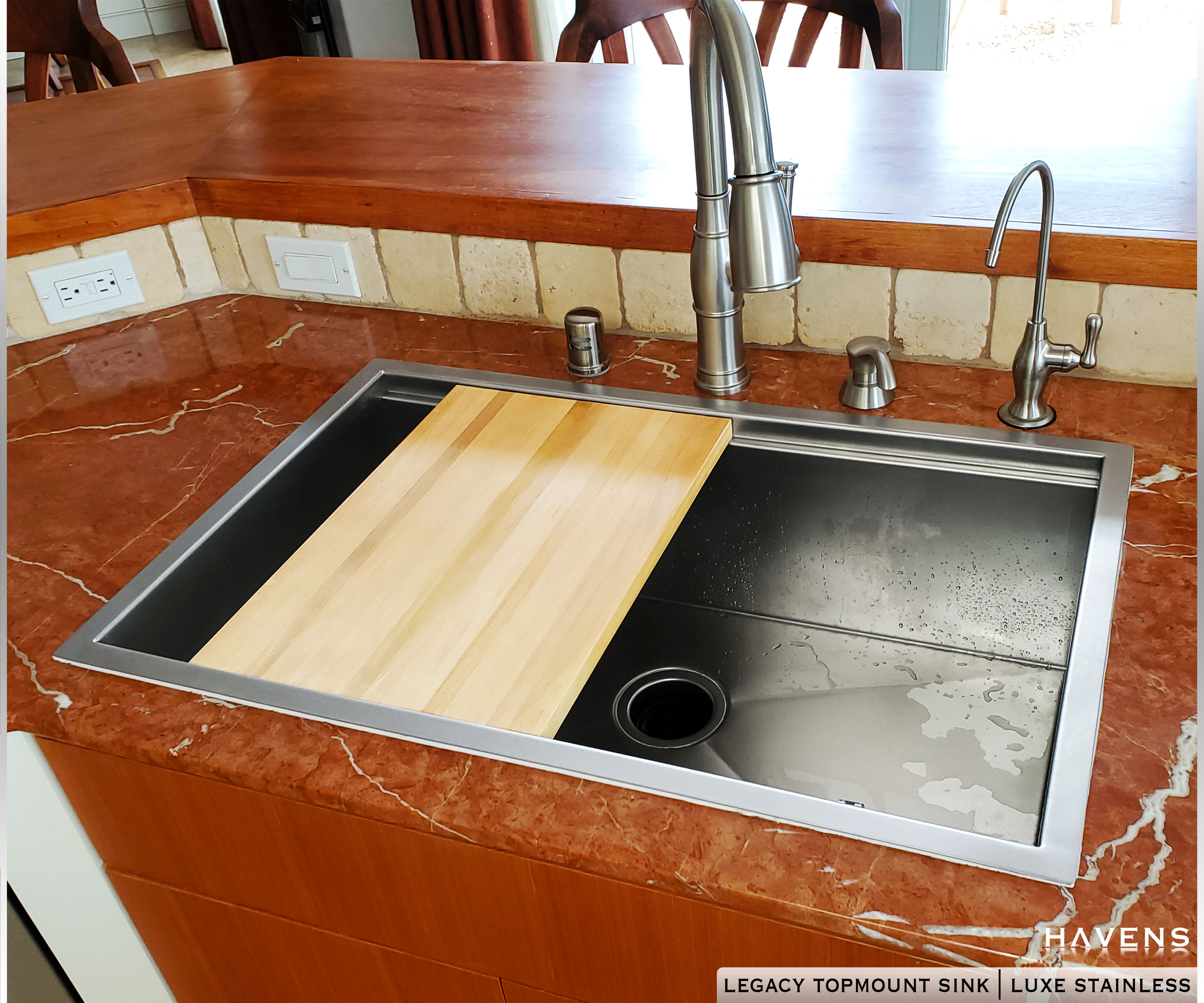 Custom Legacy Topmount Sink - Stainless - Havens | Luxury Metals