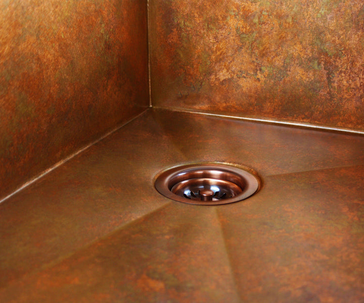 copper kitchen sink drain