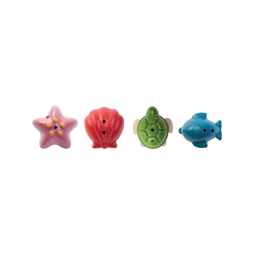 Hevea - Coffret de jouets pour le bain upcyclés - Tortue & Baleine - Sauge