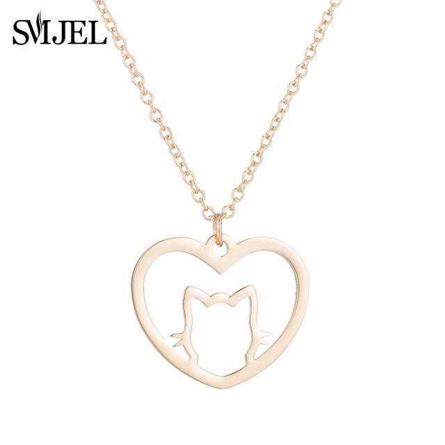 Cat Heart Necklace  CatchMySwag   