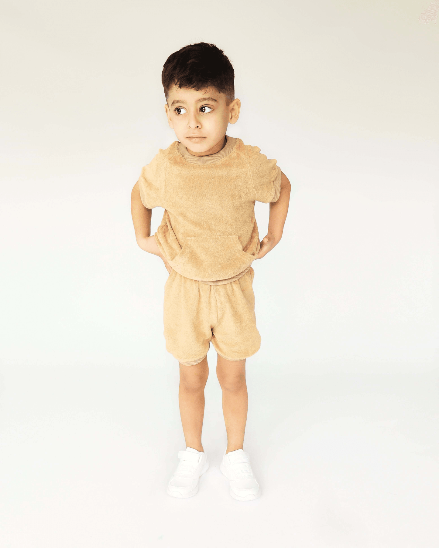 Sand Towelling Cotton Summer Tracksuit Unisex  CatchMySwag 1-2Y  