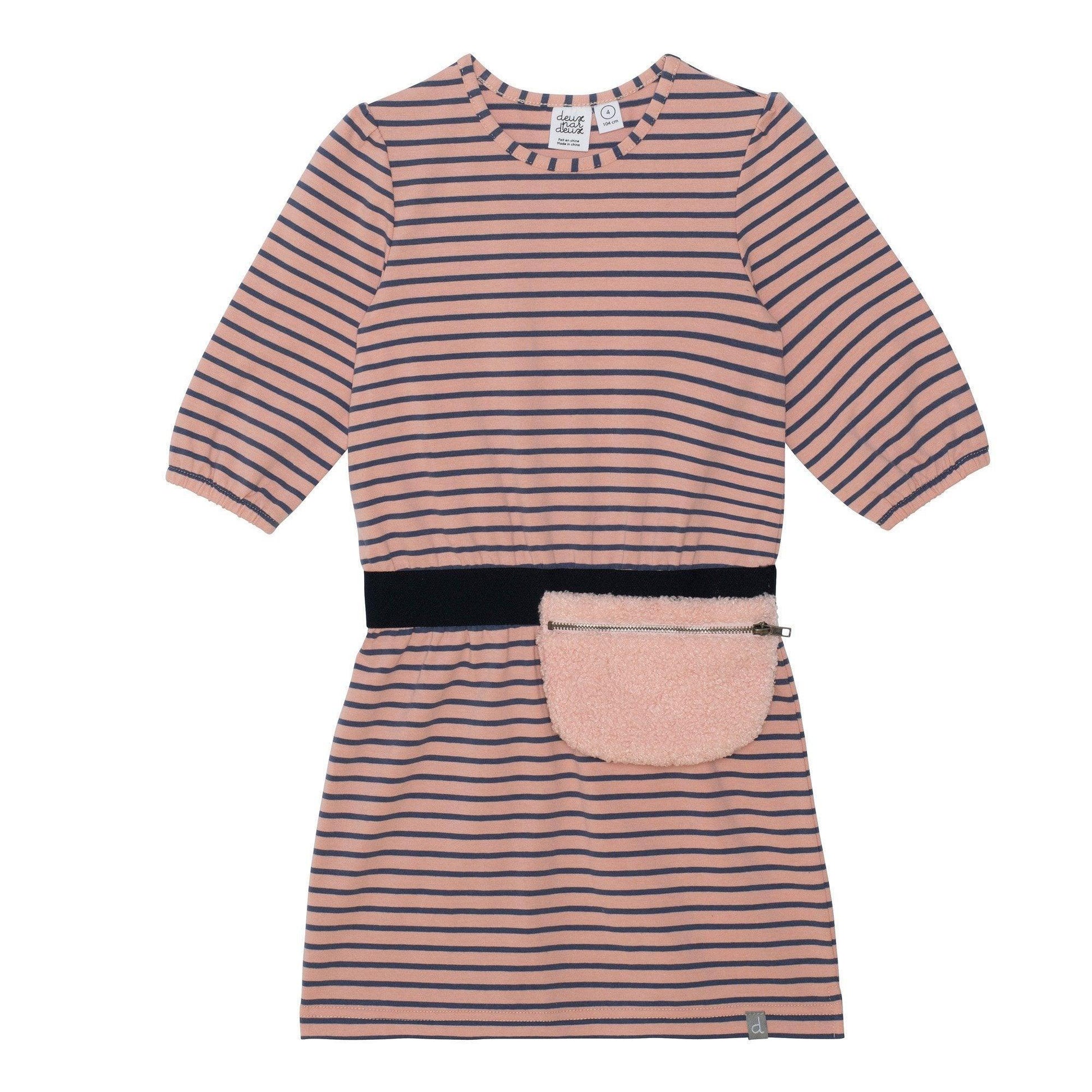Organic Cotton Striped Dress With Pouch  CatchMySwag 8  
