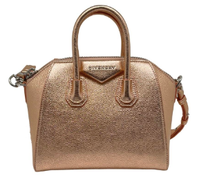 Givenchy Antigona Metallic Goatskin Leather Mini Bag