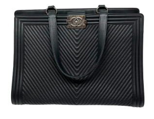 Chanel Chevron Boy Bag Tote