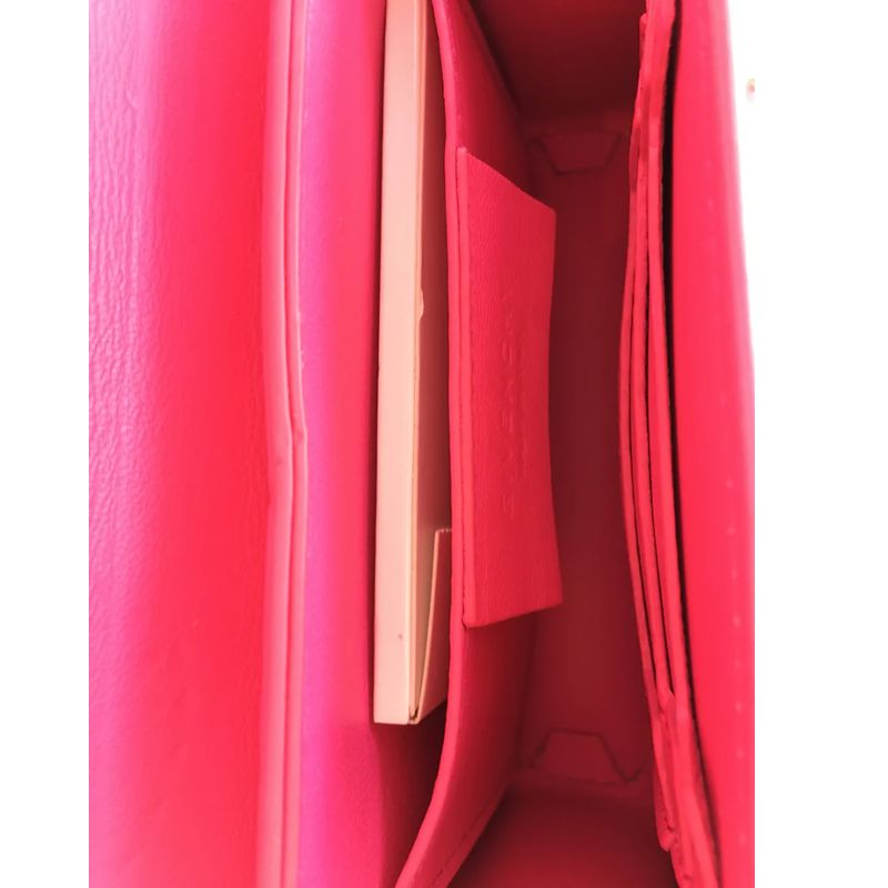 Givenchy Bow Cut Chain Flap Crossbody Bag in Hot Pink