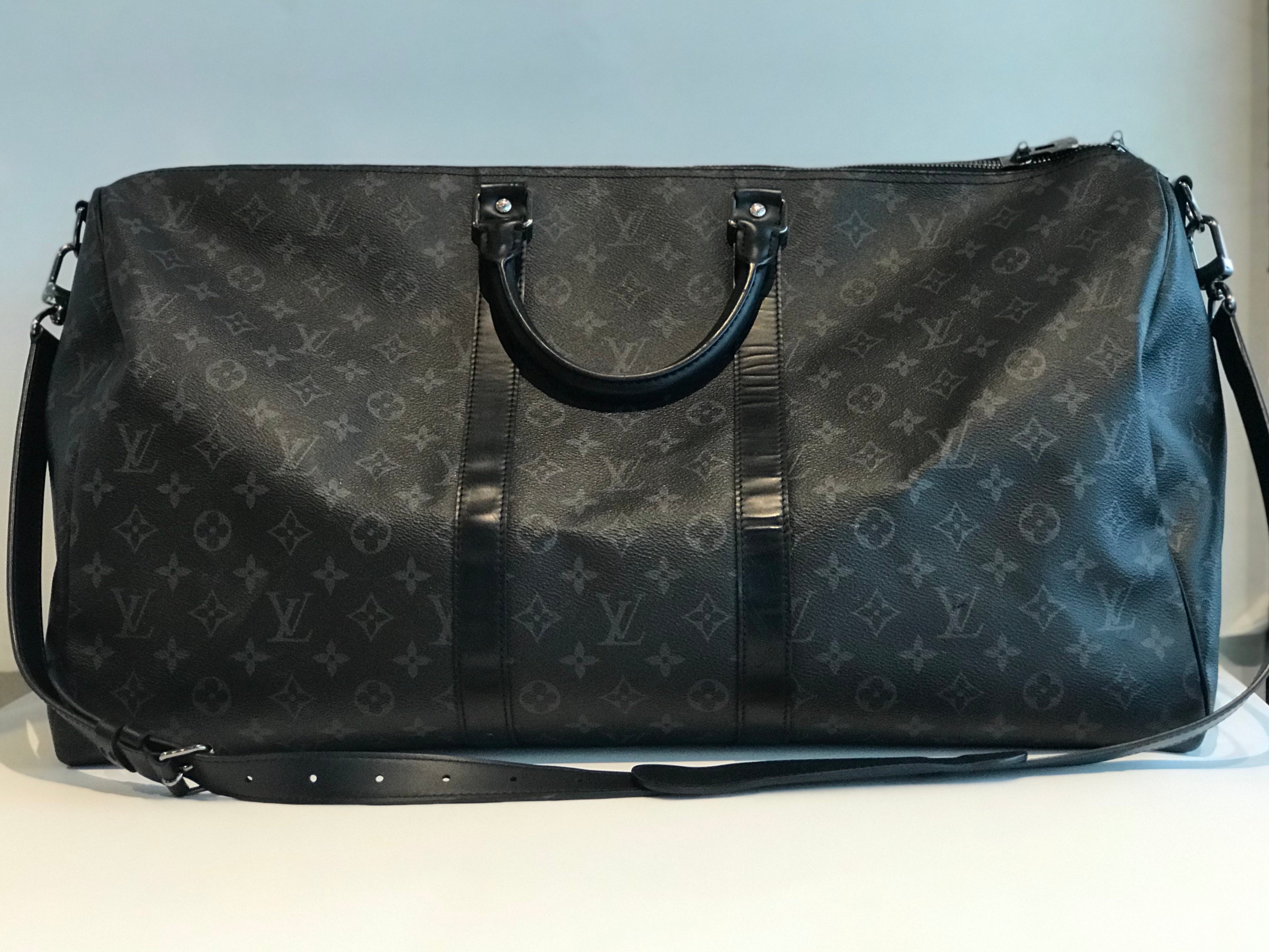 Louis Vuitton Dark Brown Moka Epi Leather Keepall 55 0L1227 at 1stDibs