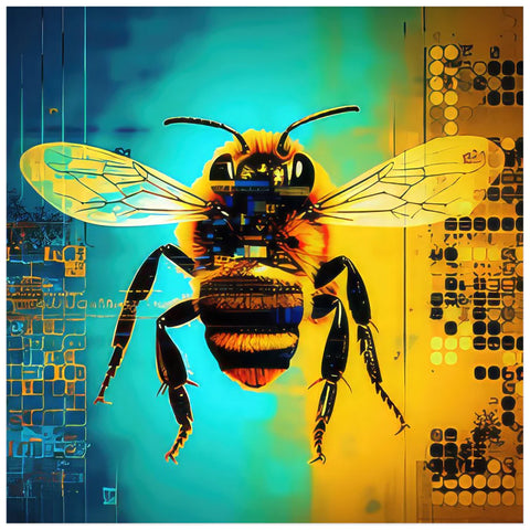 bee-themed art poster