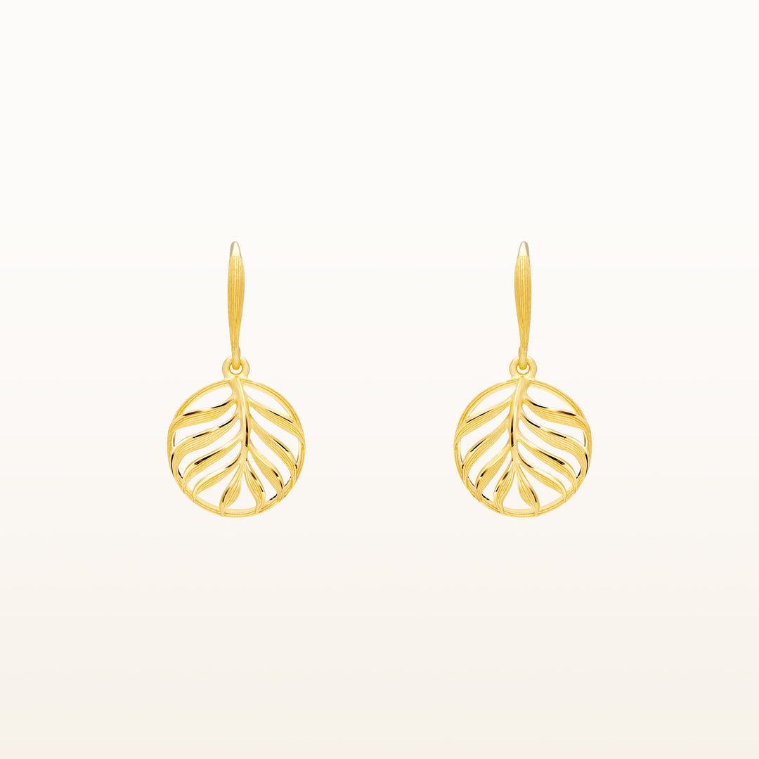 24K Pure Gold Stud Earrings:Golden Swirl Collection – Prima Gold Official