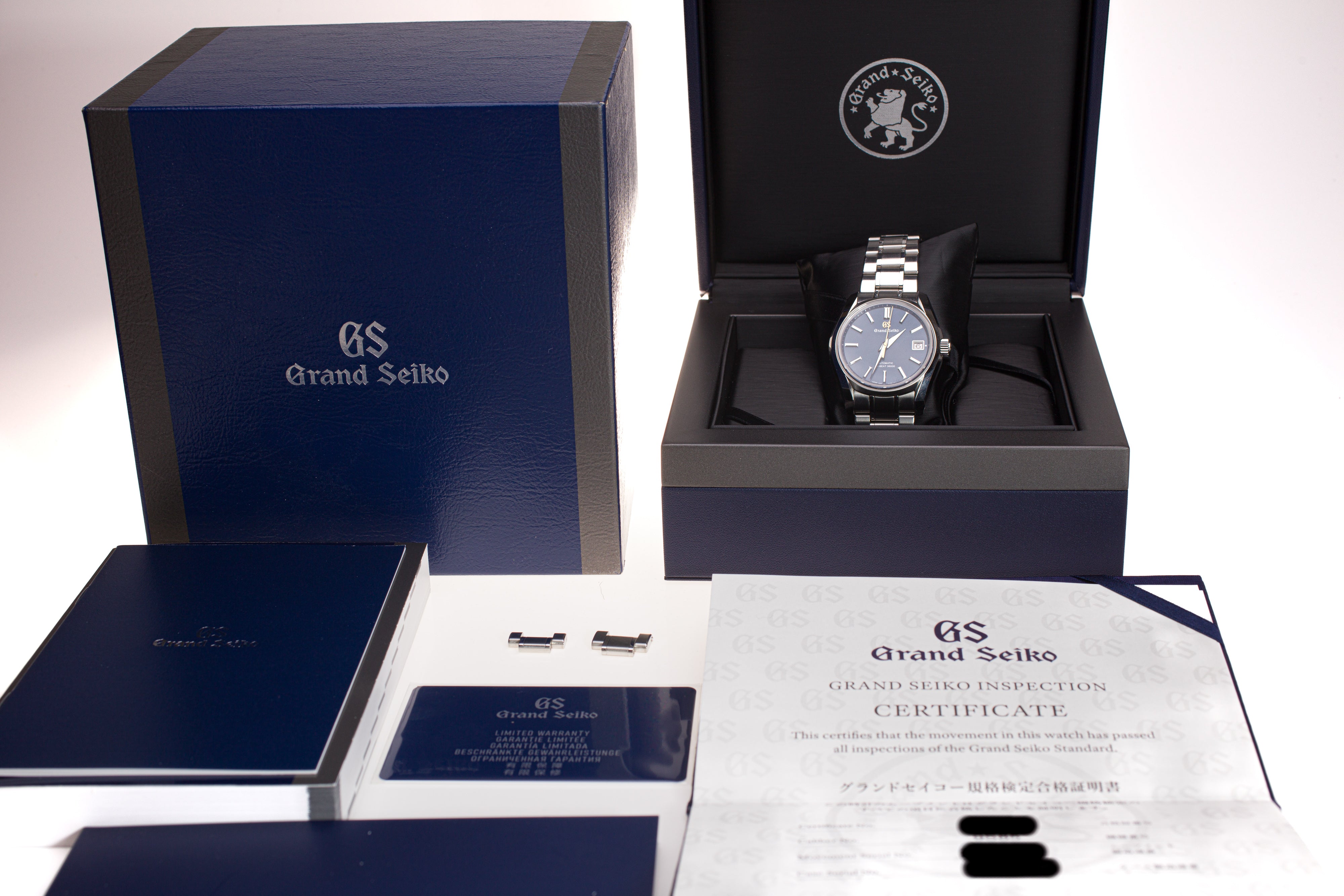 HQ Milton - 2021 Grand Seiko Blue Dial Box, Booklets & Papers, Inventory  #A5001, For Sale