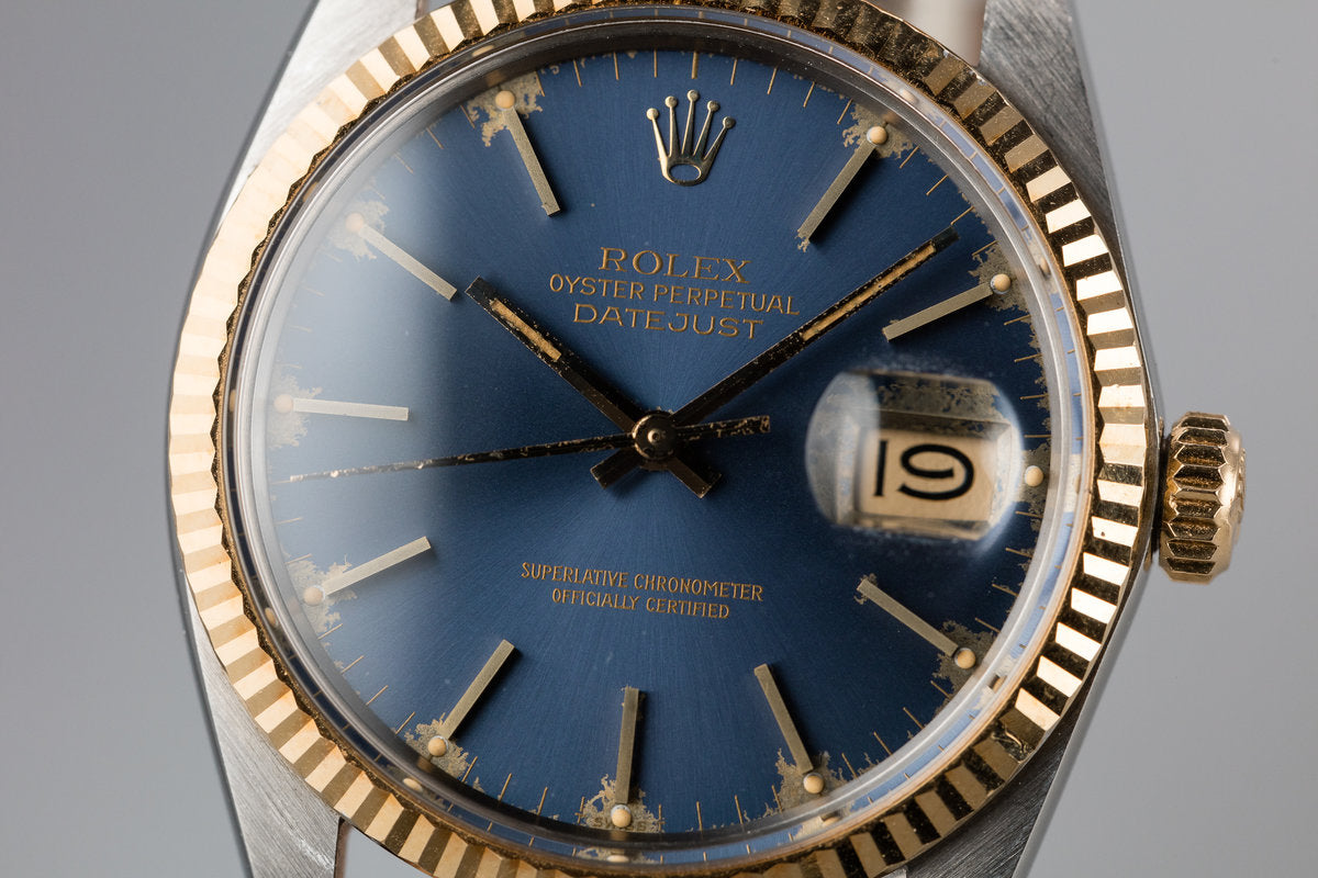 rolex datejust 16013 blue dial