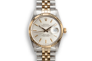 HQ Milton - 1988 Rolex Two-Tone DateJust 16013 With Silver