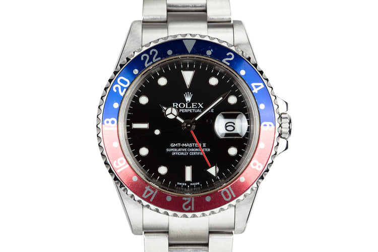 HQ Milton 2004 Rolex GMT-Master II 16710 "Pepsi" with and Papers, Inventory For Sale