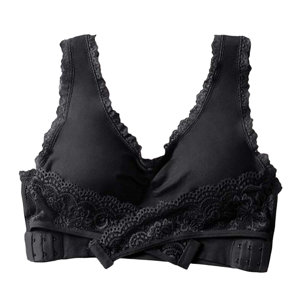 uublik Womens Bra Push Up Comfortable Wirefree Under Outfit Bra Black 