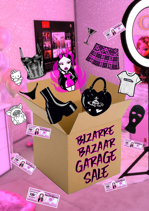Bizarre Bazaar garage sale poster