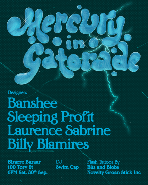 mercury in gatorade artist spotlight collection launch event poster