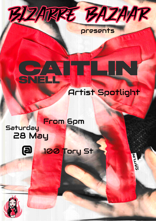Caitlin Snell artist spotlight collection launch event poster