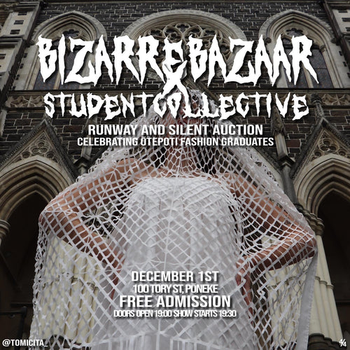 Student Collective Runway artist spotlight collection launch event poster