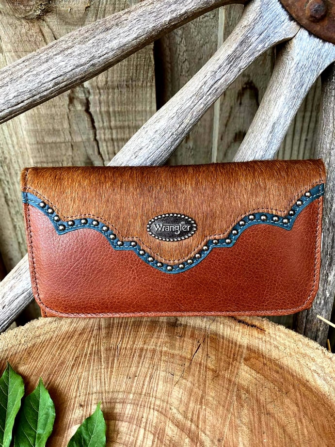 Wrangler Carlie Leather and Hair on Hide Purse Wallet – SJK Country  Clothing Co
