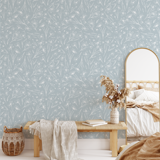 Seamless Cute Floral Wallpaper Ditsy Primitive Stock Illustration 185283944   Shutterstock