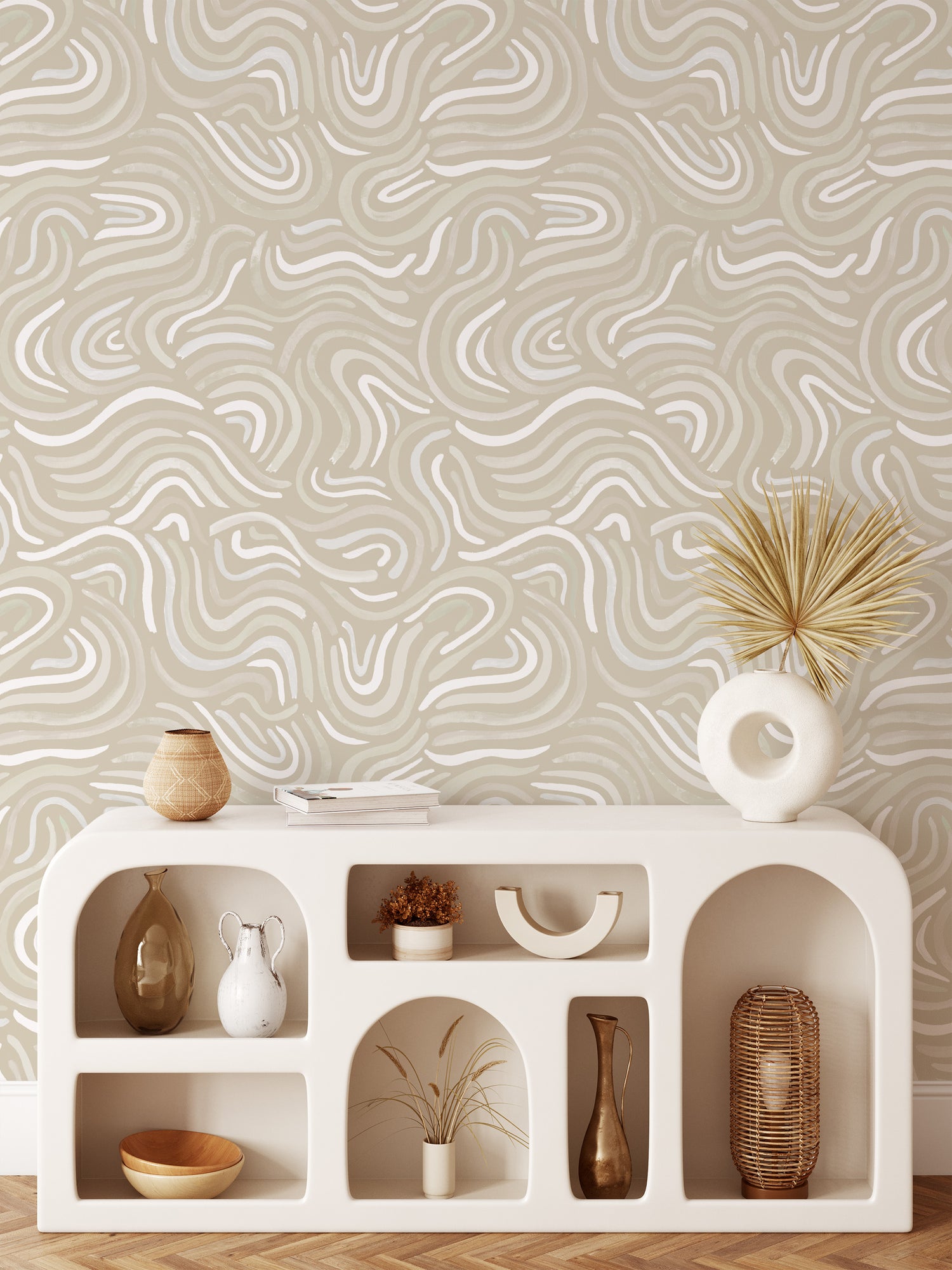 Buy Minimal Floral Wallpaper Color Beige Peel and Stick Online in India   Etsy