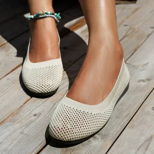 Solid Color Mesh Flat Slip-Ons - PVMARK