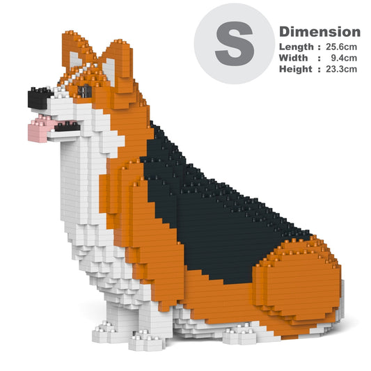 Jekca - Dachshund 02S-M02 - Lego - Sculpture - Construction - 4D