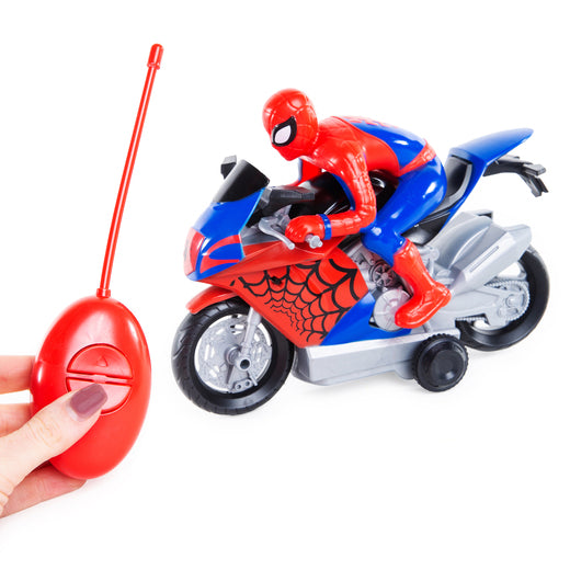 spiderman on bike toy