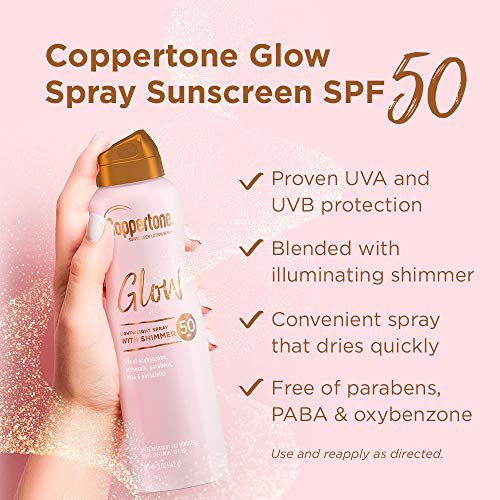 coppertone glow with shimmer spf 50