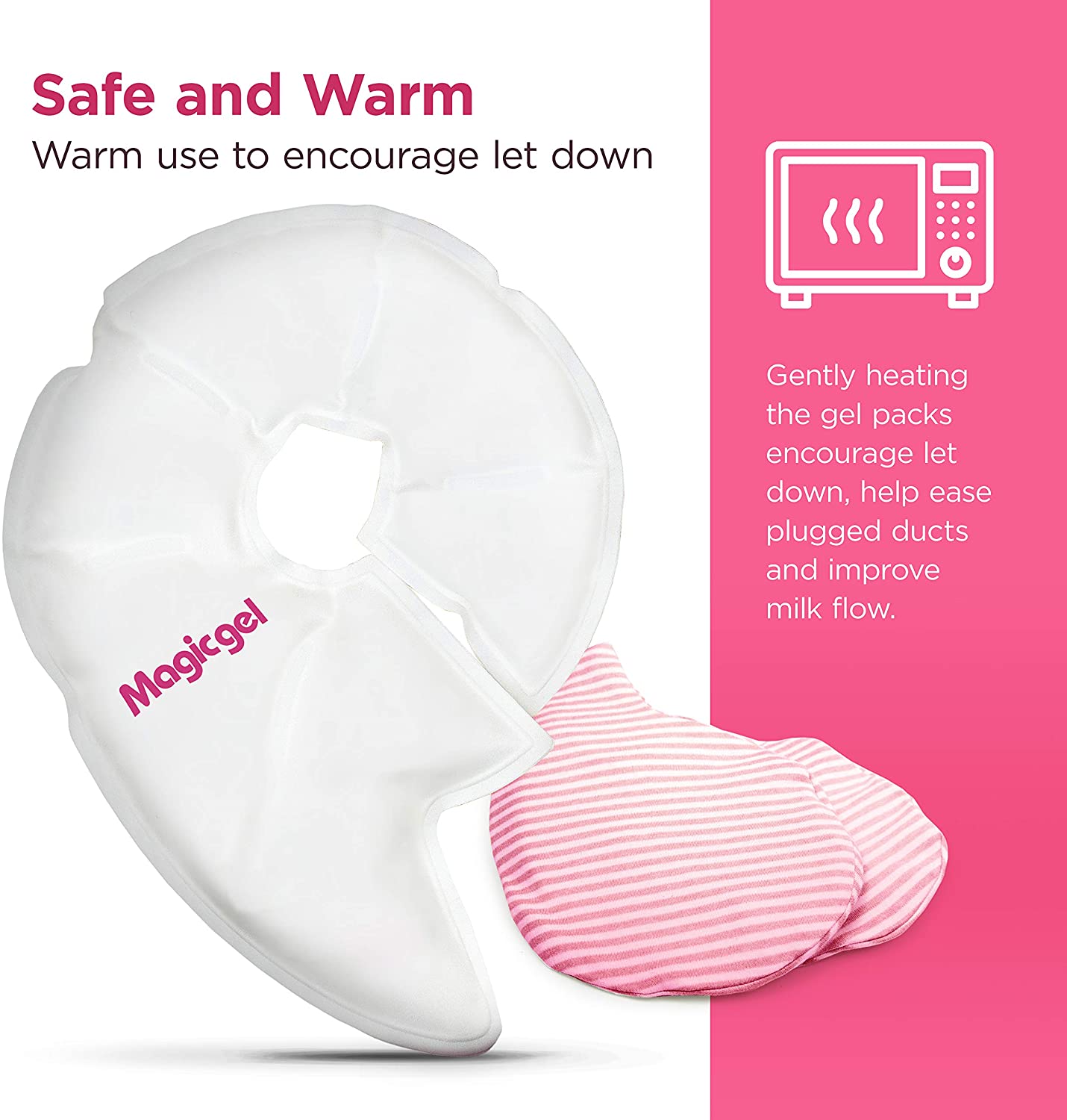 Idaho Jones InstaRelief Breast Therapy Pack - 2 Hot Cold Gel Ice Packs for Freezing, Warm Compress and Mastitis Relief. Soft Gel Breastfeeding Ice