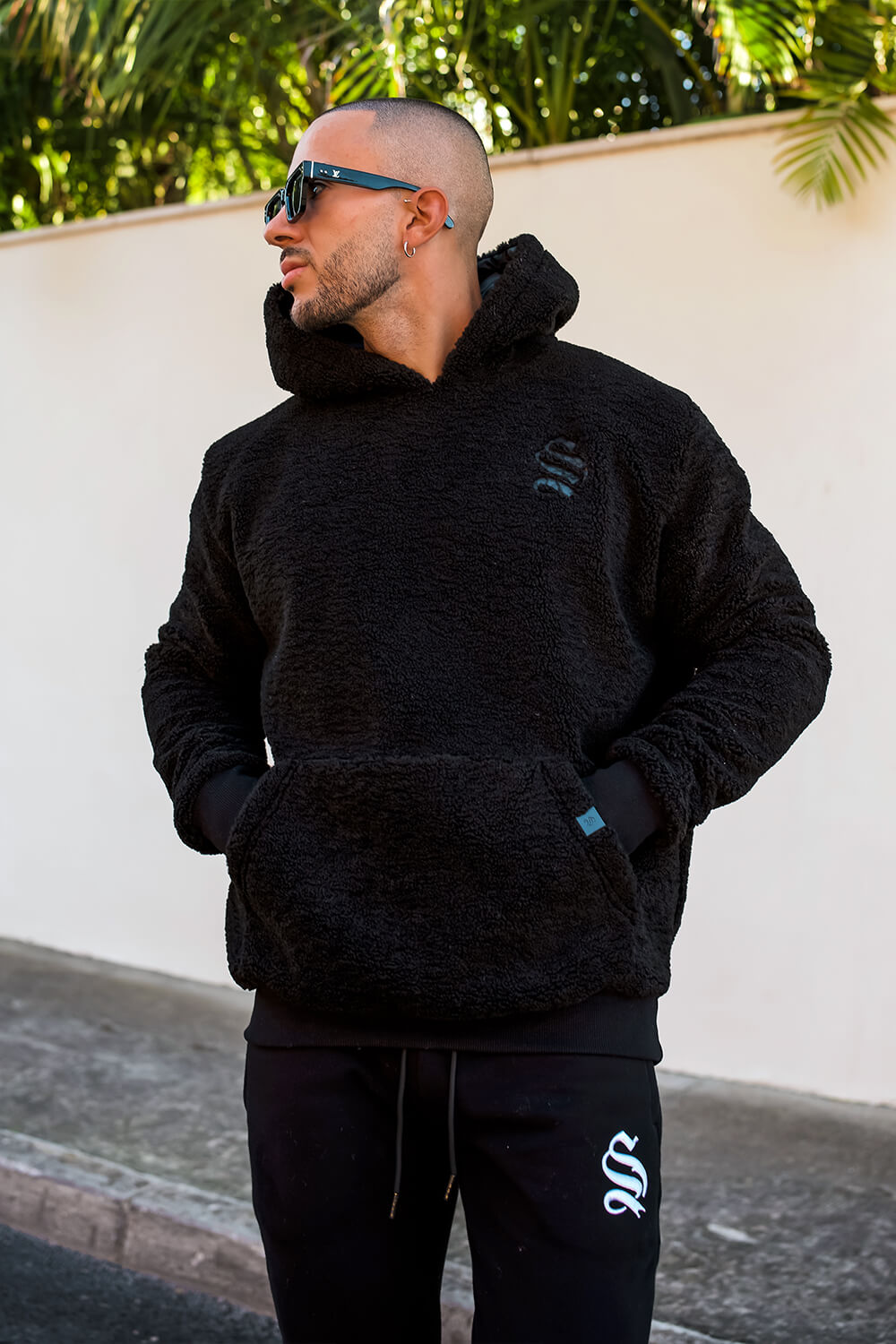 Iconic Borg Hoodie - Black