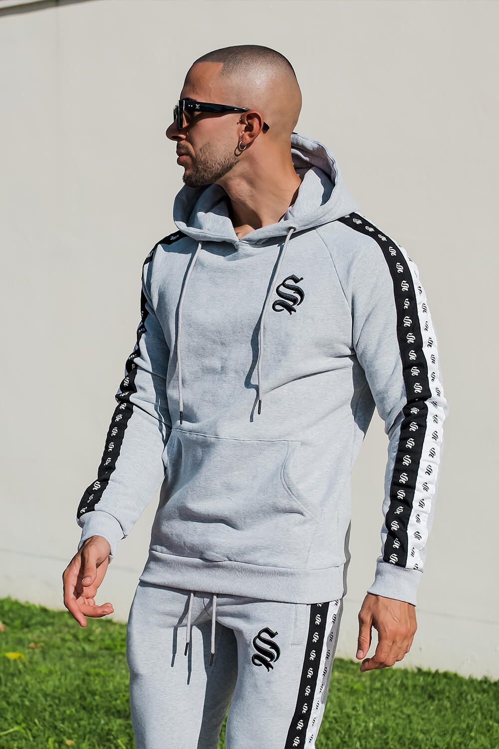 Double Tape Hoodie - Grey