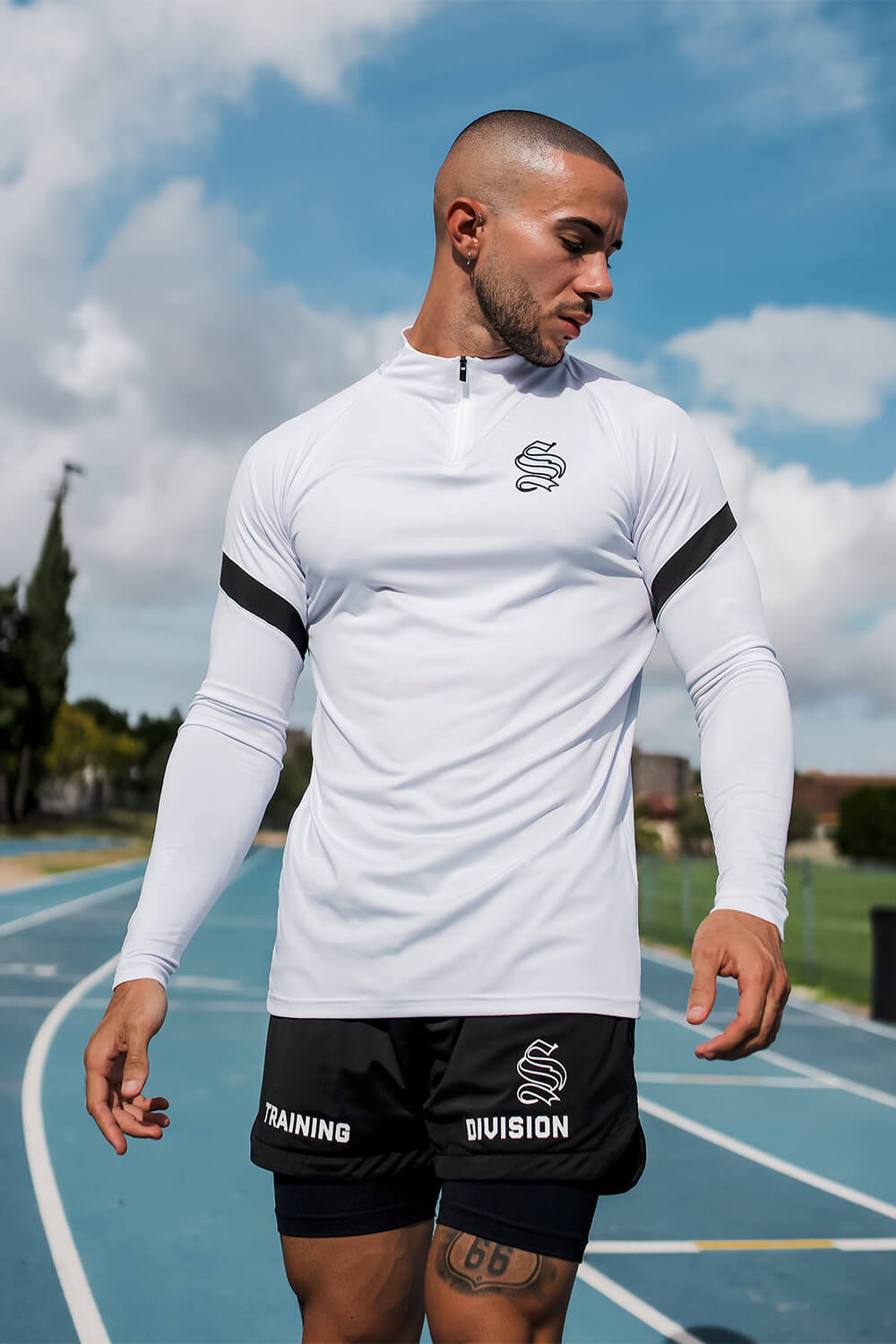 Hybrid Pro 1/4 Zip Top - White