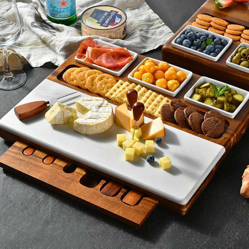 Cheese Board Set - Charcuterie Board Set and Cheese Serving Platter. U –  Custom Memorial