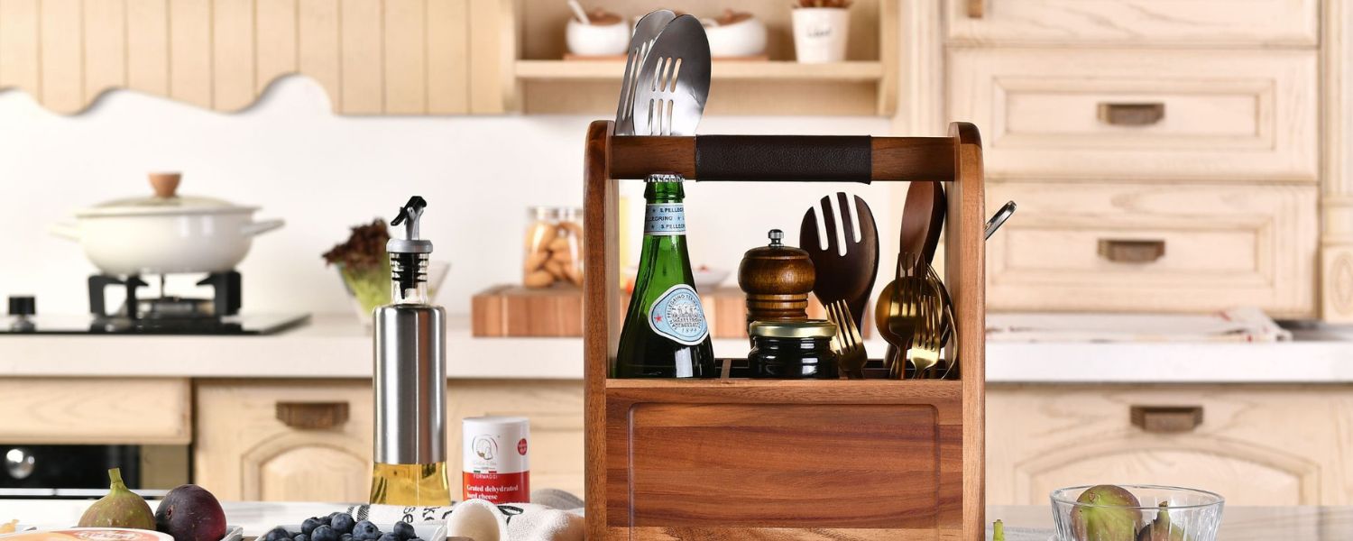 utensil holder, kitchen utensil holder, cooking utensil holder, wooden utensil holder