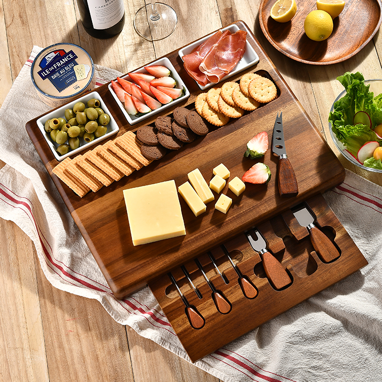 Premium Cheese Board Magnetic Charcuterie and Meat Board, Double