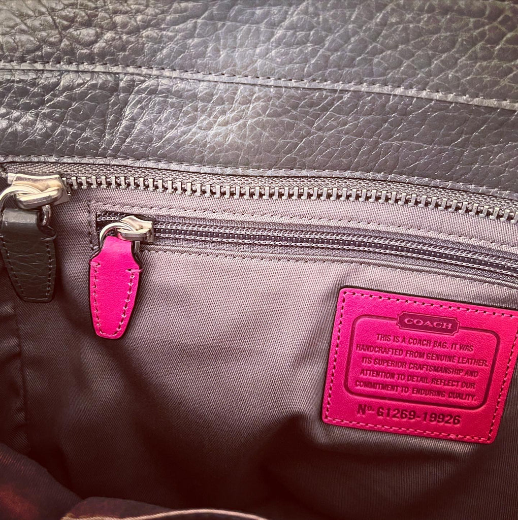 Coach Grey & Fuchsia Tote | New World Finery