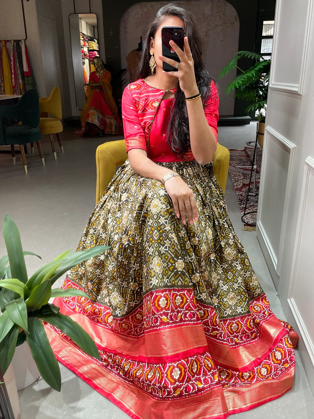 Paithani Lehenga created by using a paithani saree. #sonaleekulkarni  #maharashtrian #marati #sonalee #lehen… | Long blouse designs, Saree dress,  Designs for dresses